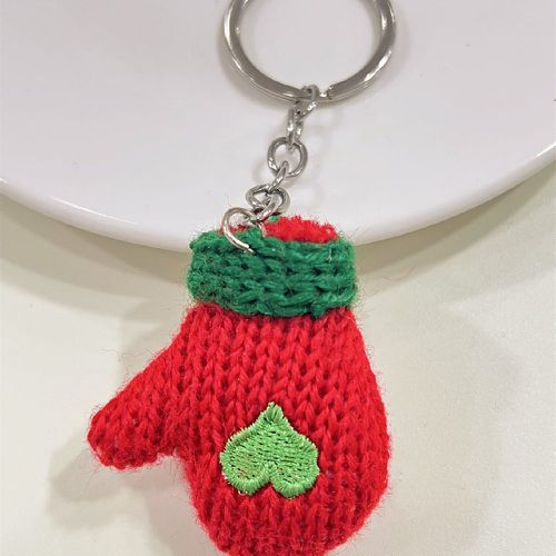 Porte-clés Noël à broderie à breloque gant - SHEIN - Modalova