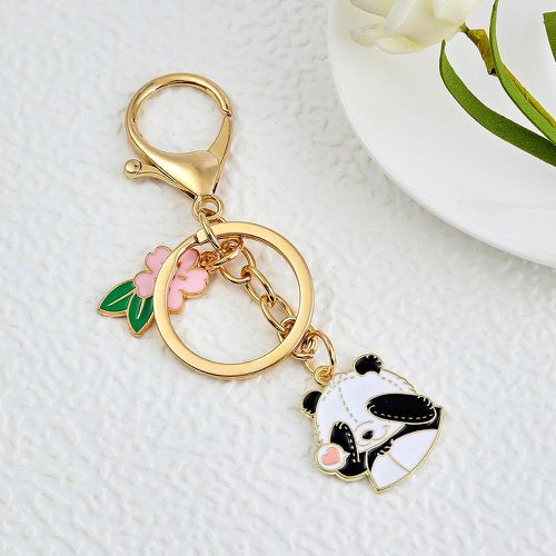 Porte-clés fleur & panda breloque - SHEIN - Modalova