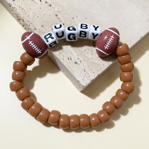 Bracelet perlé à lettres rugby - SHEIN - Modalova