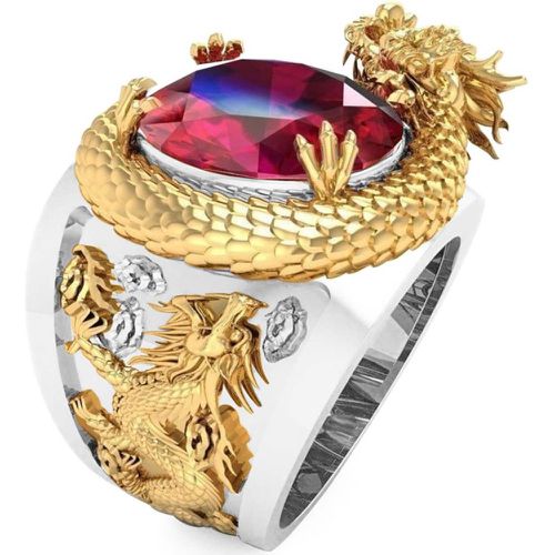 Anneau dragon chinois & à strass - SHEIN - Modalova