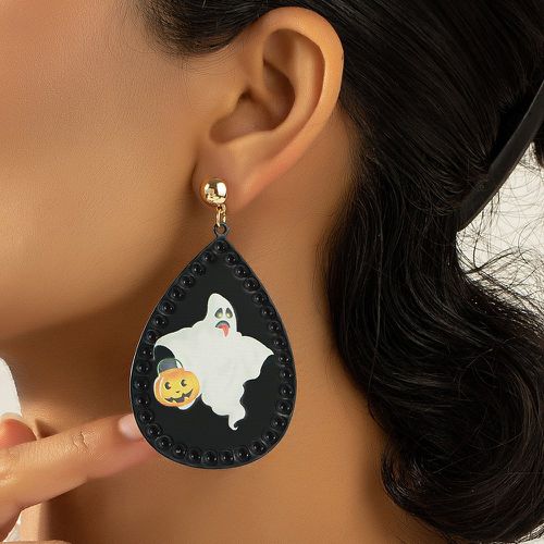 Boucles d'oreilles à design goutte d'eau halloween citrouille & à imprimé fantôme - SHEIN - Modalova