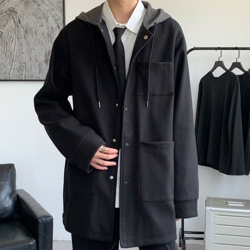 Manteau avec poches à cordon à capuche - SHEIN - Modalova