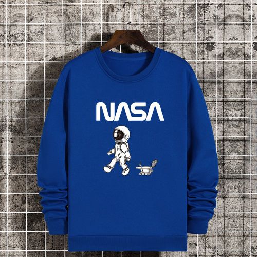 Sweat-shirt lettre et astronaute à imprimé à doublure thermique - SHEIN - Modalova