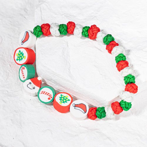 Bracelet arbre de Noël & père Noël à imprimé à perles - SHEIN - Modalova