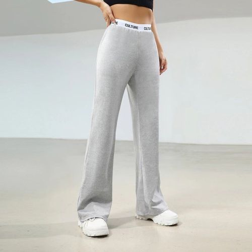 Pantalon de sport à lettres à taille - SHEIN - Modalova