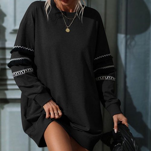 Robe sweat-shirt à franges ruban - SHEIN - Modalova