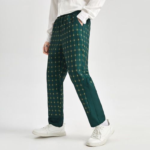 Pantalon à imprimé géométrique à poche - SHEIN - Modalova