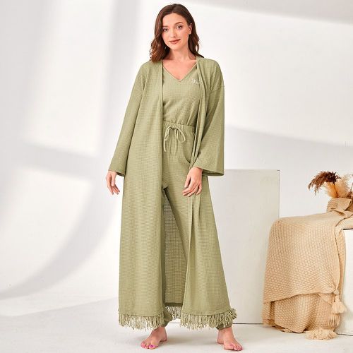 Robe de nuit en maille gaufrée - SHEIN - Modalova