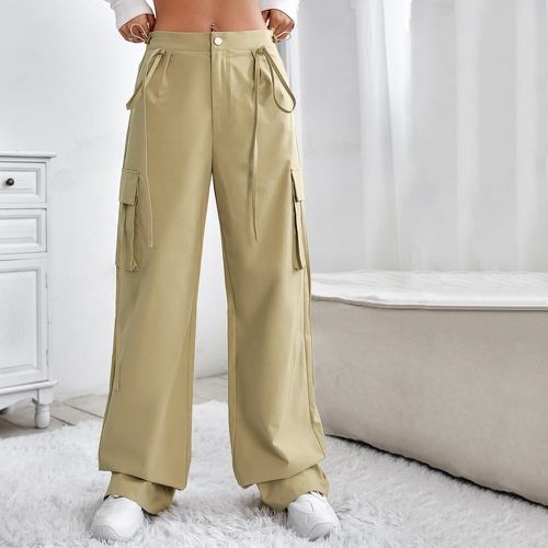 Pantalon cargo à cordon poche à rabat - SHEIN - Modalova