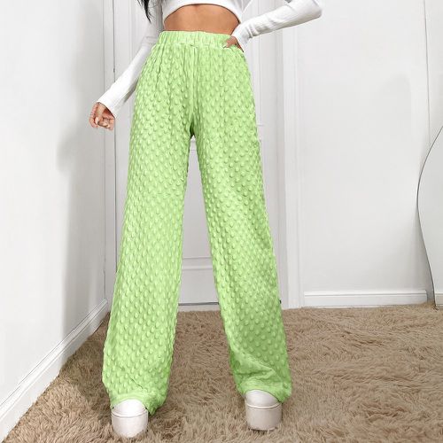 Pantalon ample taille élastique texturé - SHEIN - Modalova