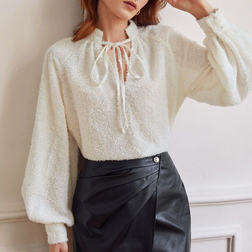 Blouse à nœud à manches bouffantes - SHEIN - Modalova