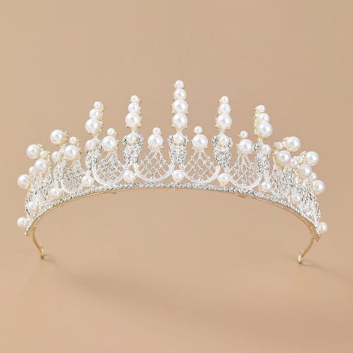Épingle à cheveux à strass et fausses perles design couronne mariage - SHEIN - Modalova