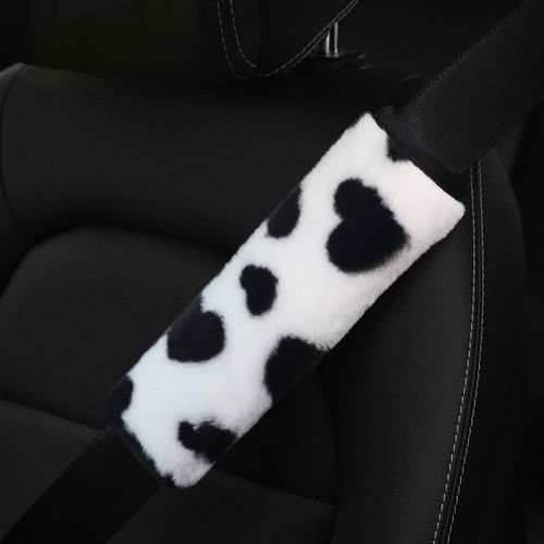 Coussin de ceinture de siège de voiture à imprimé cœur en tissu duveteux - SHEIN - Modalova