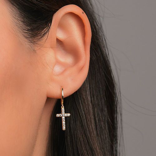 Pendants d'oreilles avec croix à zircone cubique - SHEIN - Modalova