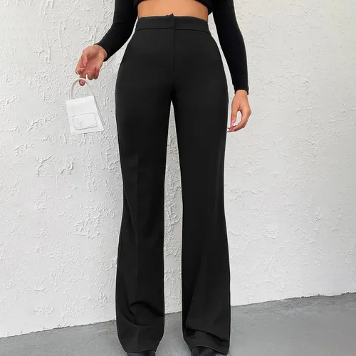 Pantalon de costume taille haute zippé - SHEIN - Modalova