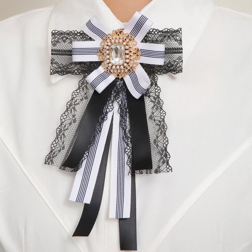 Cravate à rayures à strass - SHEIN - Modalova
