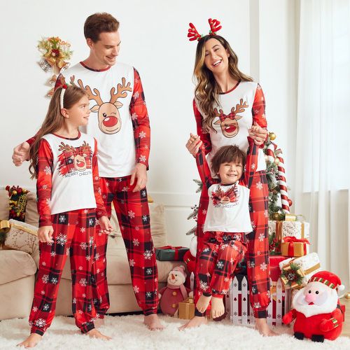 Ensemble de pyjama Noël flocon de neige & à imprimé wapiti - SHEIN - Modalova