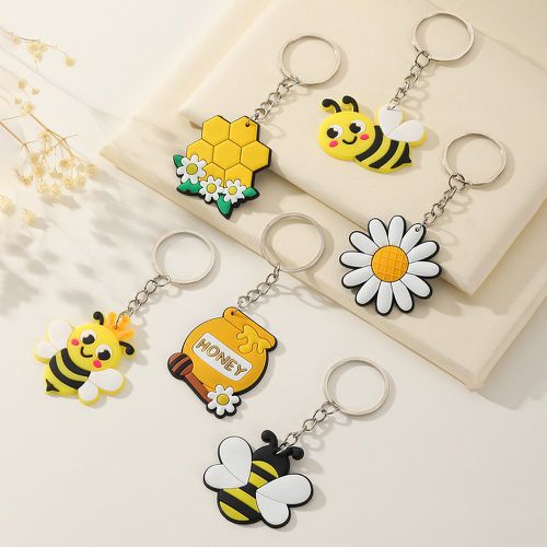 Pièces Porte-clés abeille et fleur breloque - SHEIN - Modalova