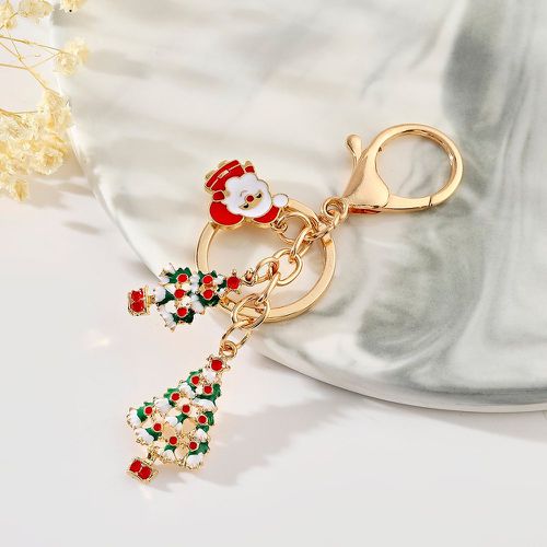 Porte-clés à breloque d'arbre de Noël et père Noël - SHEIN - Modalova