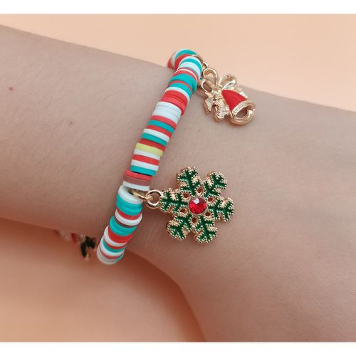 Bracelet perlé père Noël et flocon de neige breloque - SHEIN - Modalova