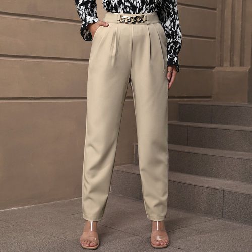 Pantalon taille haute à chaîne à poche - SHEIN - Modalova