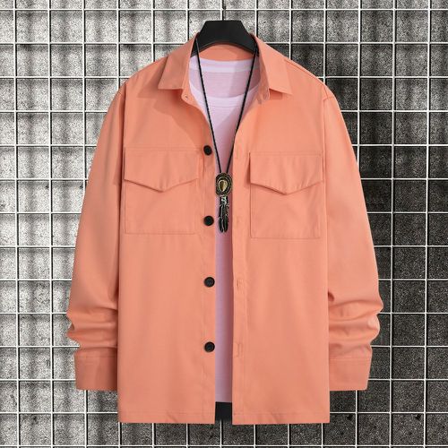 Manteau poche à rabat à bouton (sans t-shirt) - SHEIN - Modalova