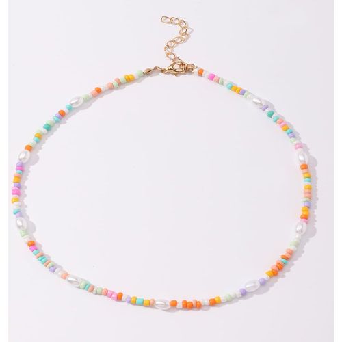 Collier à perles de couleur aléatoire à fausse perle - SHEIN - Modalova