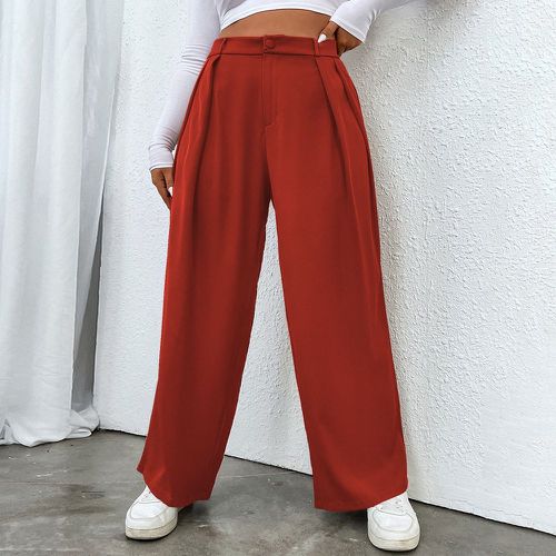 Pantalon tailleur taille haute à plis - SHEIN - Modalova