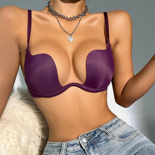 Soutien-gorge push up unicolore - SHEIN - Modalova