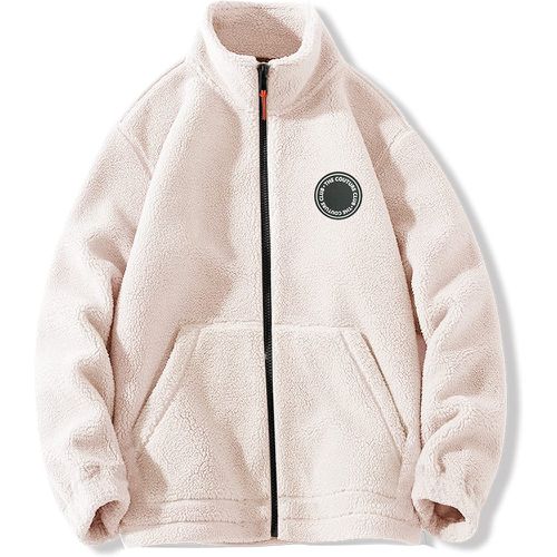 Pièce Manteau duveteux à applique - SHEIN - Modalova