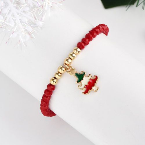 Bracelet perlé à breloque arbre Noël - SHEIN - Modalova