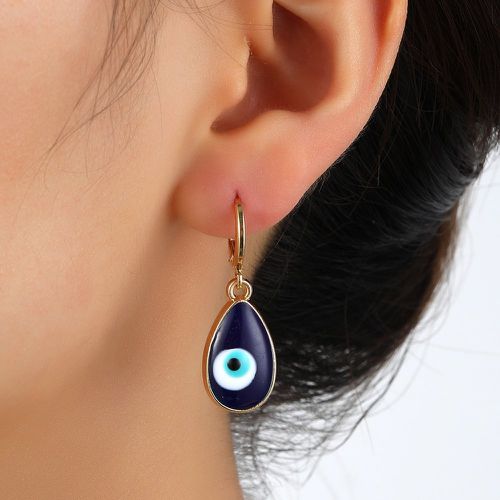 Boucles d'oreilles à design goutte d'eau mauvais œil - SHEIN - Modalova