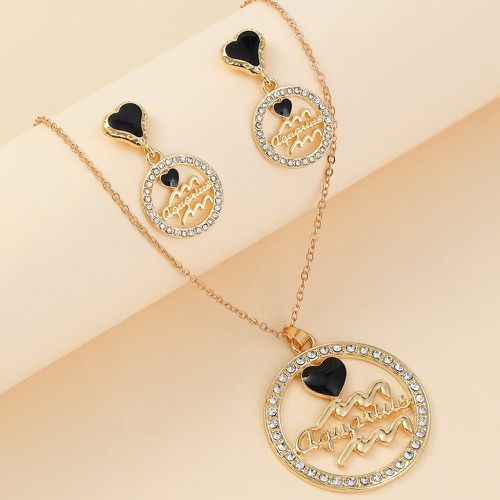 Pièces Set de bijoux à strass à détail cœur - SHEIN - Modalova