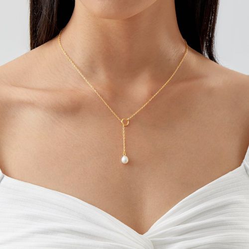 Collier avec pendentif perle de culture breloque - SHEIN - Modalova