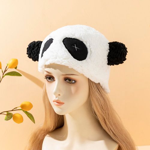Chapeau design panda dessin animé duveteux - SHEIN - Modalova