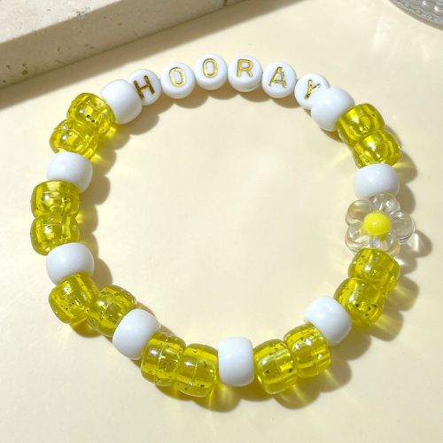 Bracelet perlé à lettres - SHEIN - Modalova