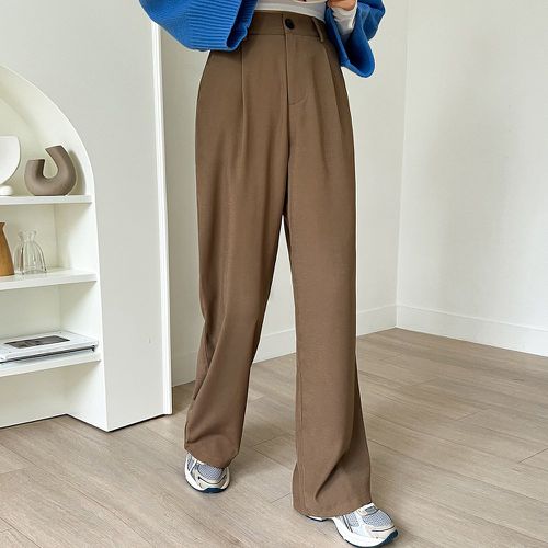 Pantalon de costume taille haute à plis - SHEIN - Modalova
