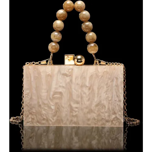 Sac boîte mini avec fausses perles chaîne - SHEIN - Modalova
