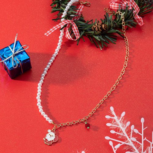 Collier à pendentif Noël à fausse perle père Noël - SHEIN - Modalova