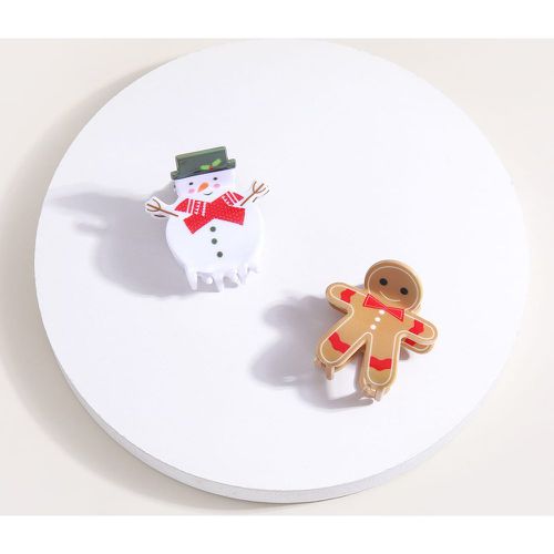 Pièces Griffe à cheveux Noël pain d'épice & bonhomme de neige design - SHEIN - Modalova