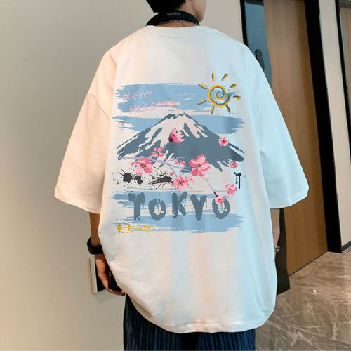 T-shirt montagne & à imprimé floral - SHEIN - Modalova