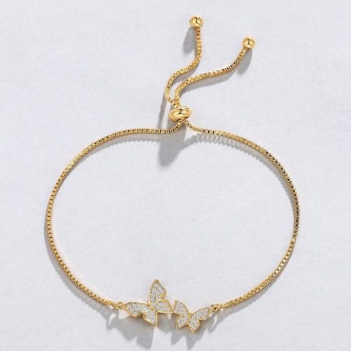 Bracelet zircone cubique à détail papillon - SHEIN - Modalova