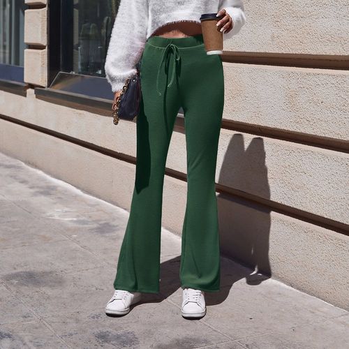 Pantalon de survêtement bootcut à nœud - SHEIN - Modalova