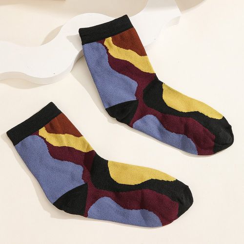 Chaussettes à blocs de couleurs - SHEIN - Modalova