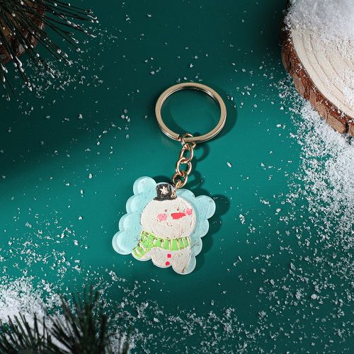 Porte-clés Noël bonhomme de neige motif à breloque géométrique - SHEIN - Modalova