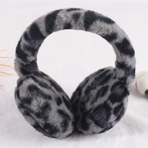 Cache-oreilles à motif léopard en tissu duveteux - SHEIN - Modalova
