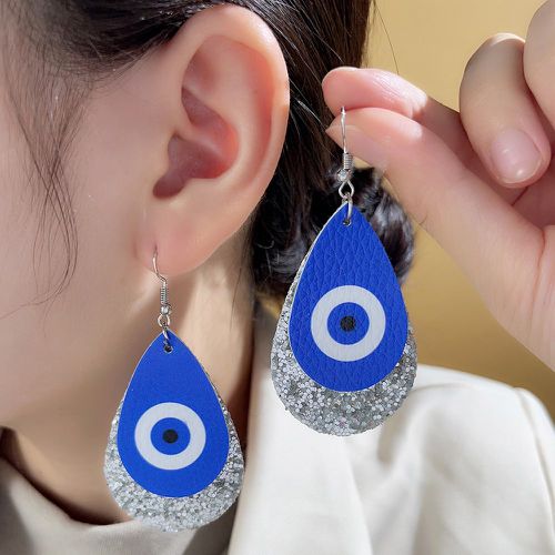 Boucles d'oreilles design goutte d'eau mauvais œil motif - SHEIN - Modalova