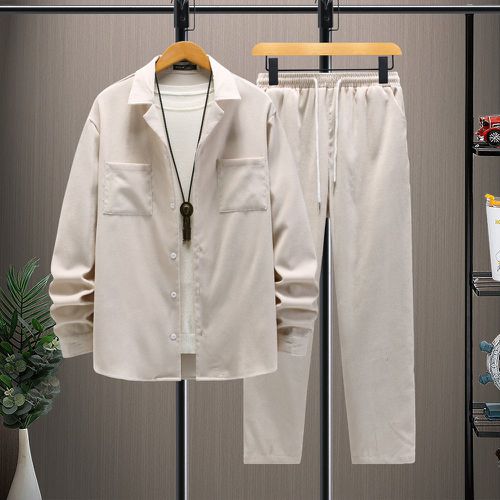 Chemise avec poches & Pantalon à cordon (sans t-shirt) - SHEIN - Modalova
