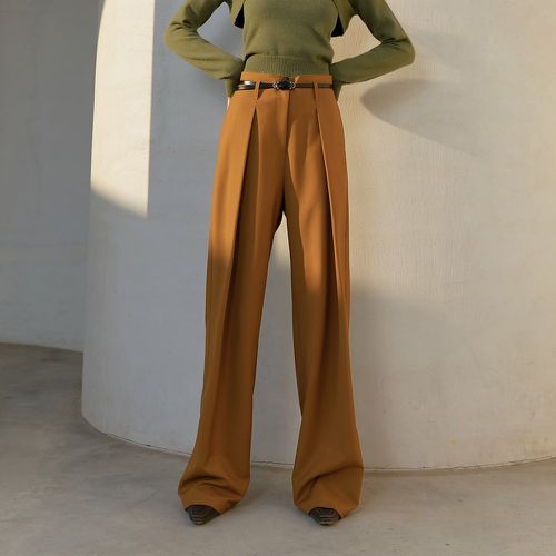 Pantalon de costume taille haute à plis (sans ceinture) - SHEIN - Modalova