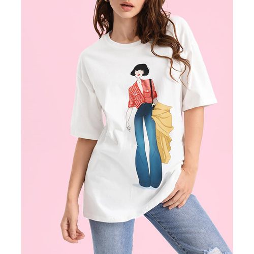 T-shirt oversize figure - SHEIN - Modalova